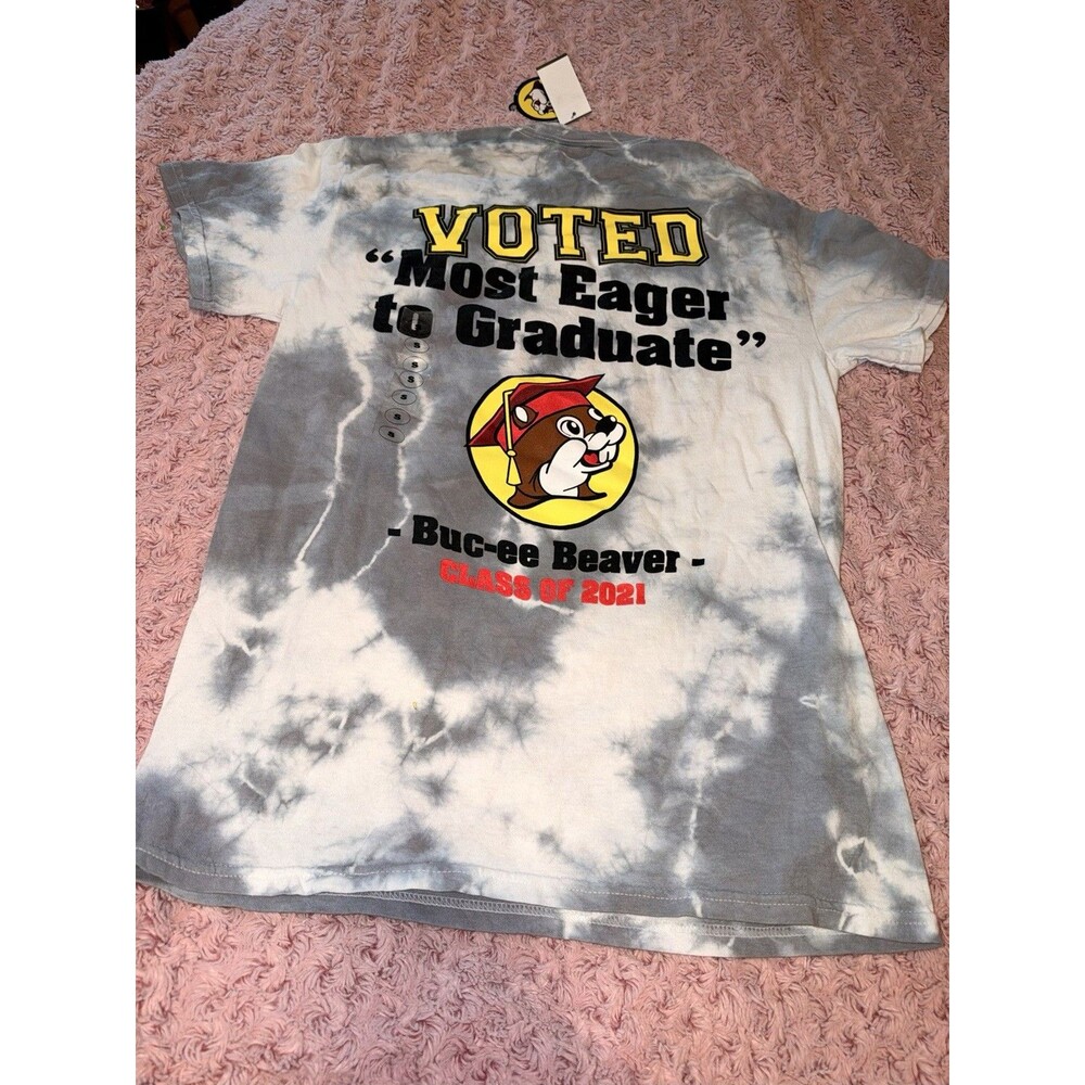 Buc-ees Class Of 2021 Tie-dyed Tee Graduate Beaver Graphic Tee Small Eager